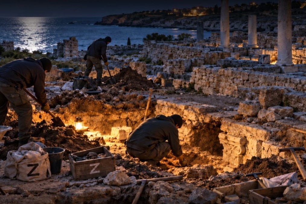 Archaeological excavations at the ancient city of Tauric Chersonese in temporarily occupied Crimea. Illustrative photo. (Source: HUR) Archaeological excavations at the ancient city of Tauric Chersonese in temporarily occupied Crimea. Illustrative photo. (Source: HUR)