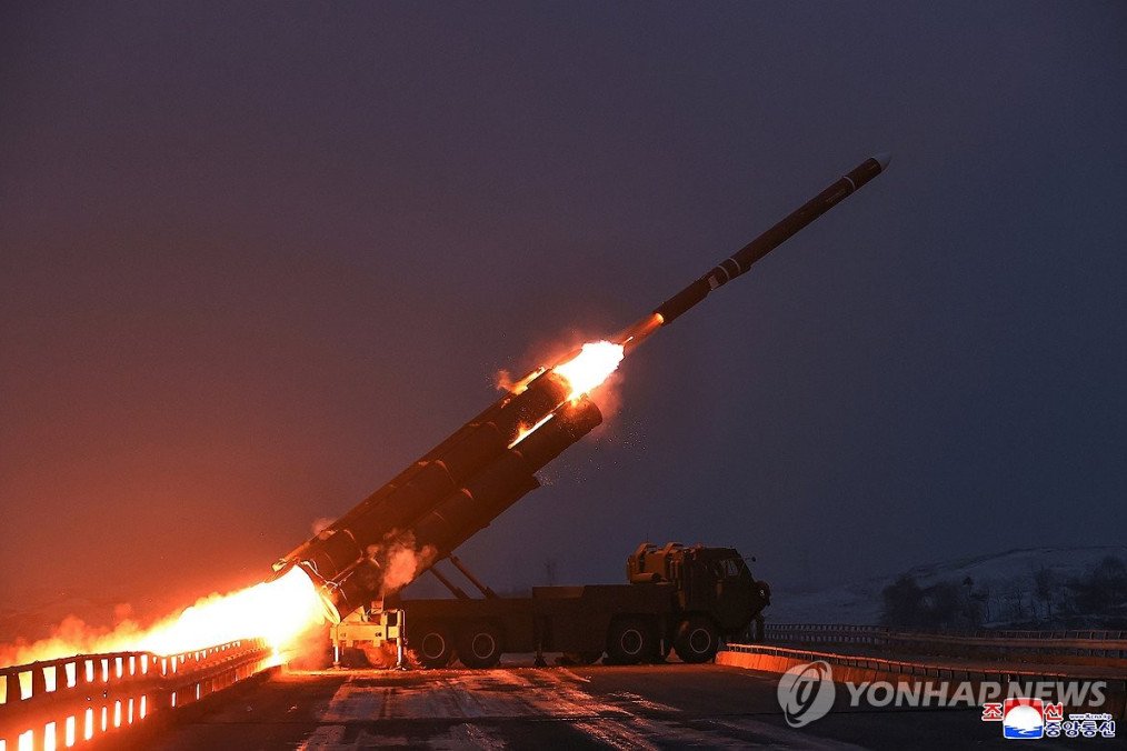 North Korea test-fires a long-range strategic cruise missile over the Yellow Sea on December 28, 2025. (Source: KCNA via Yonhap) North Korea test-fires a long-range strategic cruise missile over the Yellow Sea on December 28, 2025. (Source: KCNA via Yonhap)