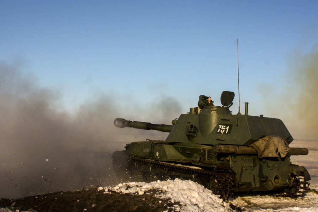 Russian 2S3 Akatsiya artillery system, 2018.