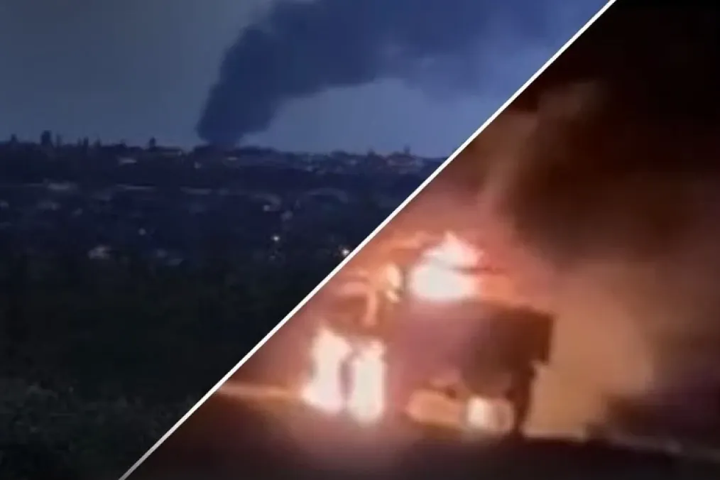 Ukraine Confirms Successful Hits on Bryansk Oil Depot and Command Posts Across Occupied Territories Smoke rises following an attack on a Russian military infrastructure facility. (Source: General Staff of the Armed Forces of Ukraine)