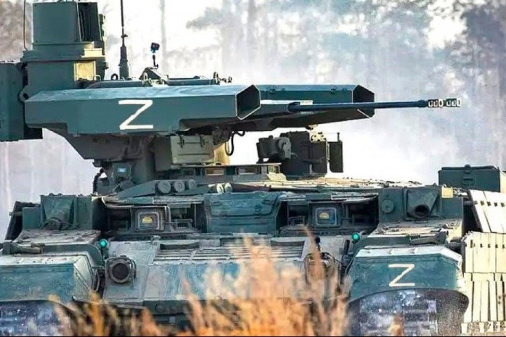Russian Terminator tank support combat vehicle. Russian Terminator tank support combat vehicle.