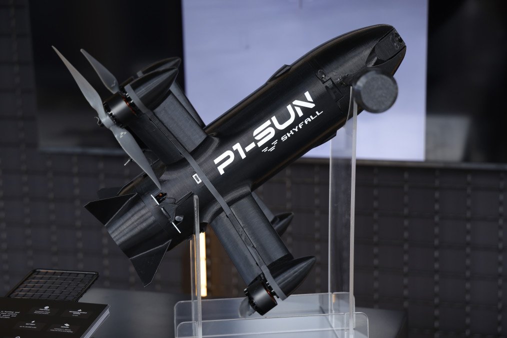 A Ukrainian P1-SUN interceptor drone on display at the 2026 ILA Berlin Air Show in Schoenefeld, Germany, on June 10, 2026. (Source: Getty Images) A Ukrainian P1-SUN interceptor drone on display at the 2026 ILA Berlin Air Show in Schoenefeld, Germany, on June 10, 2026. (Source: Getty Images)
