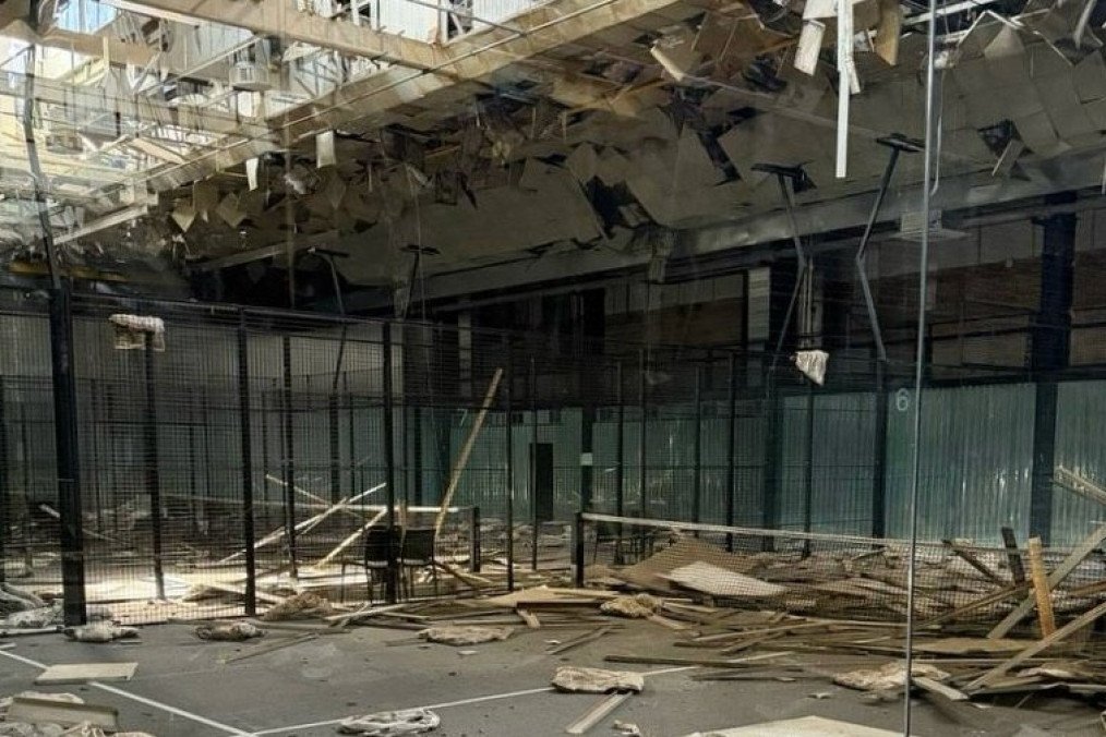 Ukrainian Tennis Star Svitolina’s Own Padel Club Damaged in Russian Attack in Kyiv Destruction at SVITO Padel Club after Russian attack. (Source: Instagram/svitopadelclub)