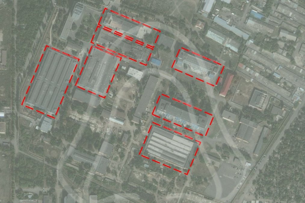 Production shops damaged at the plant by a Ukrainian strike. Production shops damaged at the plant by a Ukrainian strike.