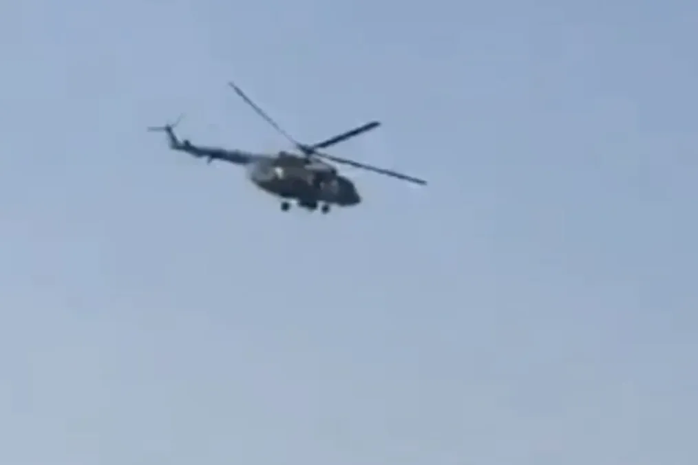 Russian Mi-8-type helicopter in flight shortly before being downed in Mali, April 2026. (Photo: Open source)