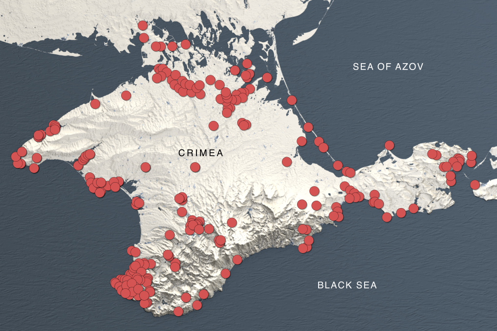 Russia Has Heavily Militarized Crimea, And Made a Human Shield for Its 233 Military Objects