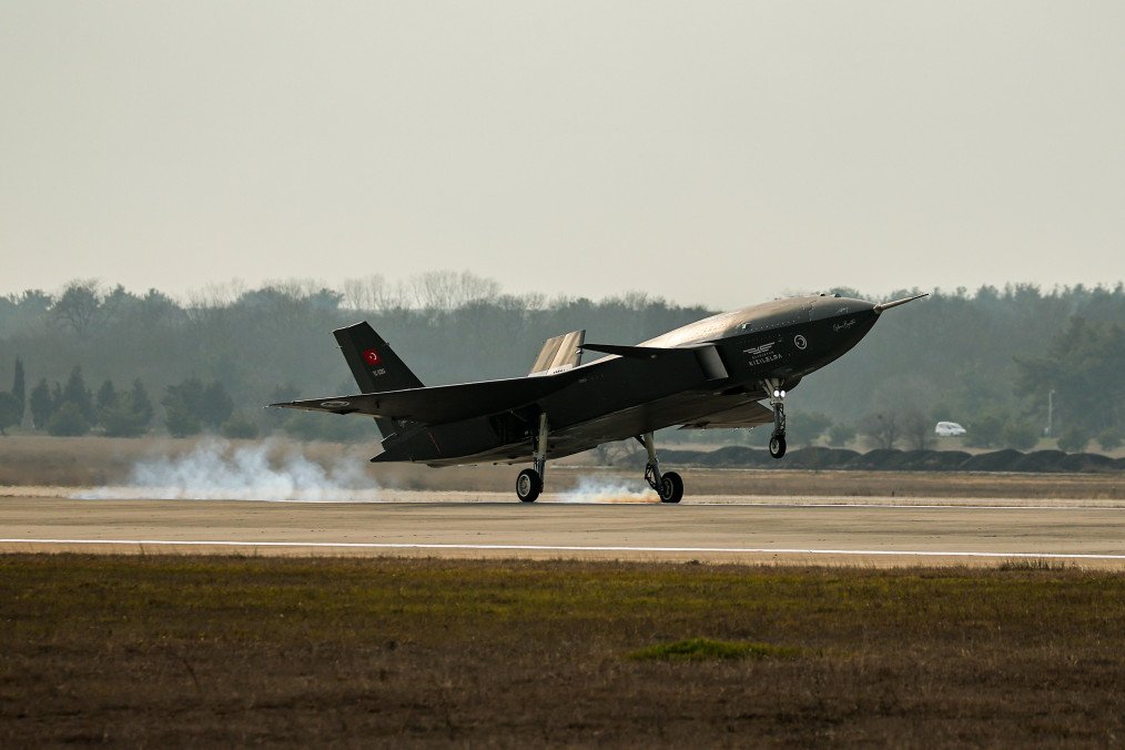 Baykar’s Kizilelma unmanned fighter aircraft undergoes flight testing in Ankara, Türkiye, on February 27, 2025. (Source: Getty Images)
