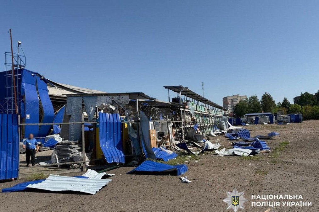 Aftermath of a Russian ballistic missile strike on the center of Pryluky in Ukraine’s Chernihiv region.