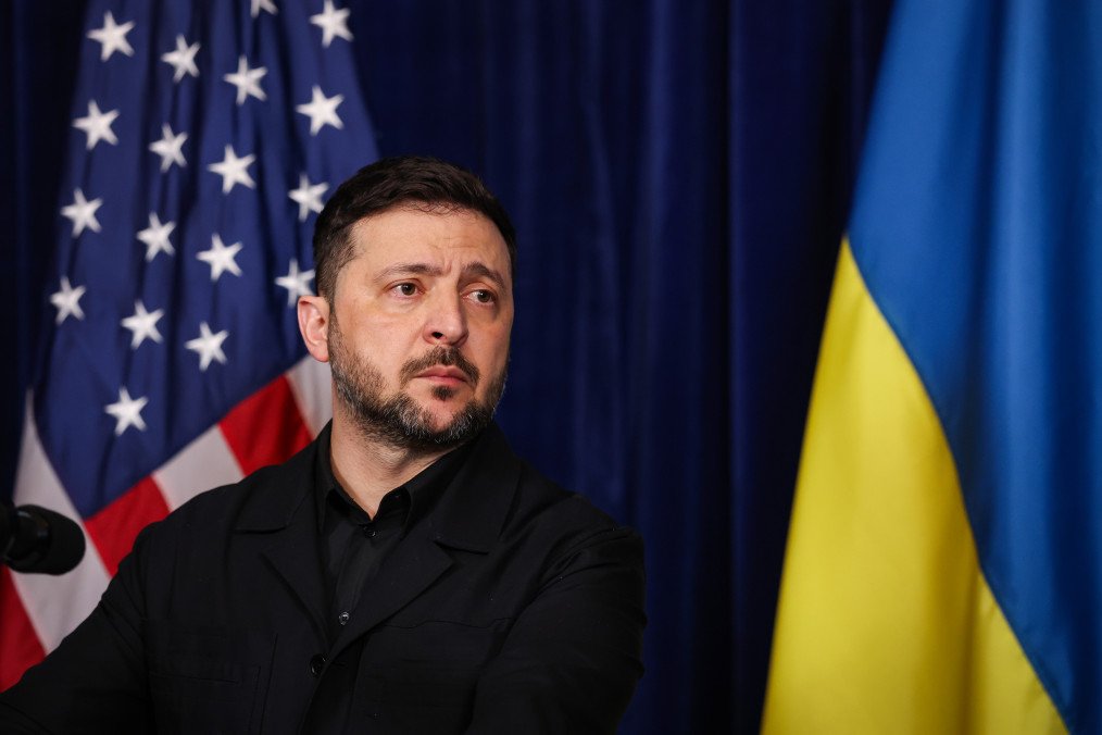 Ukrainian President Volodymyr Zelenskyy listens during a press conference with US President Donald Trump following their meeting at Trump’s Mar-a-Lago club on December 28, 2025, in Palm Beach, Florida. (Source: Getty Images) Ukrainian President Volodymyr Zelenskyy listens during a press conference with US President Donald Trump following their meeting at Trump’s Mar-a-Lago club on December 28, 2025, in Palm Beach, Florida. (Source: Getty Images)