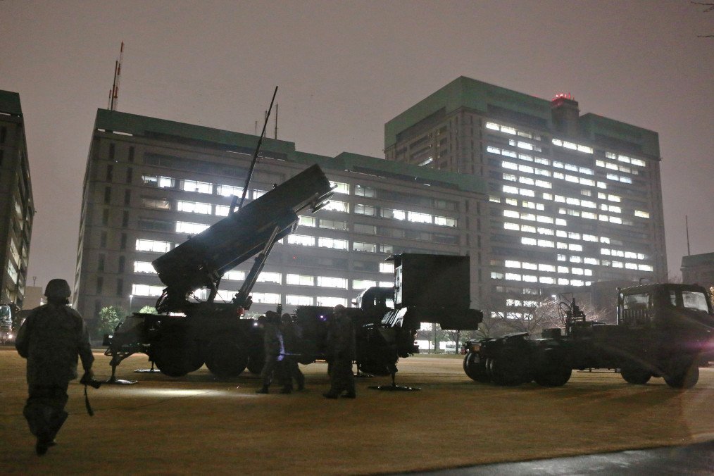 A PAC-3 missile launcher is deployed on the grounds of the defense ministry in Tokyo on January 29, 2016. Illustrative photo. (Source: Getty Images) A PAC-3 missile launcher is deployed on the grounds of the defense ministry in Tokyo on January 29, 2016. Illustrative photo. (Source: Getty Images)