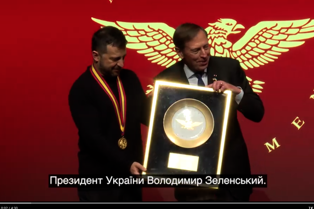 Zelenskyy Receives Golden Plate Award for Contributions to Humanity