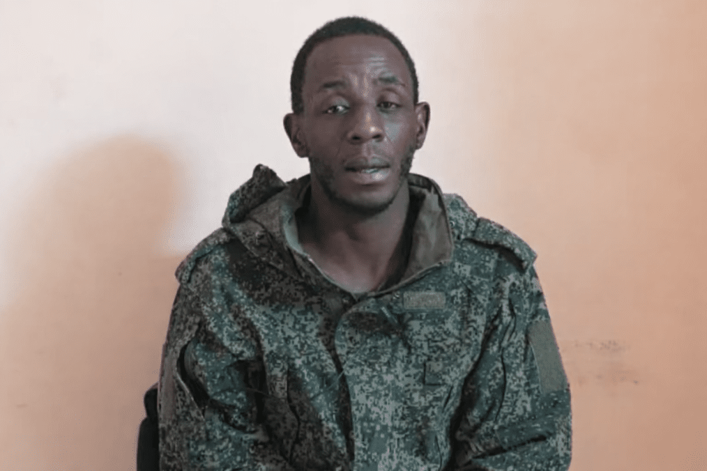 Richard from Uganda gives an interview after being caught. (Source: 63rd Brigade)