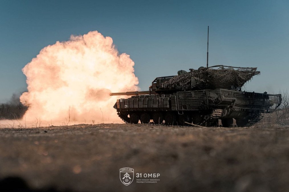 Ukrainian T-64BV main battle tank during military drills, 2026. (Source: 31st Mechanized Brigade)