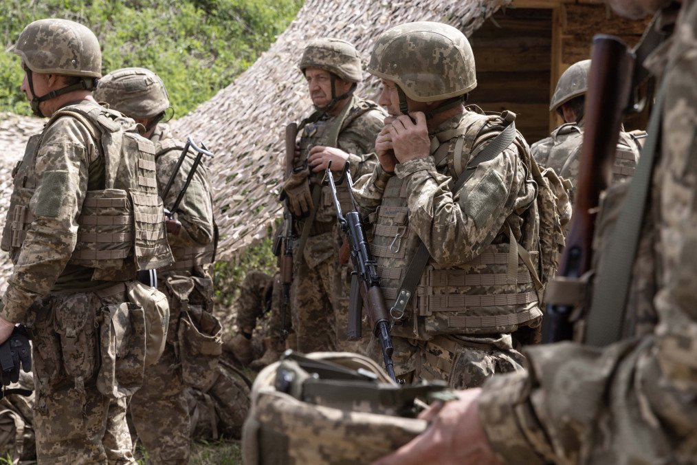 Ukraine’s Drone Force Destroys $40 Billion in Russian Assets in First Year, Zelenskyy Said Soldiers of Ukraine’s 159th Separate Mechanized Brigade. (Source: Getty Images)