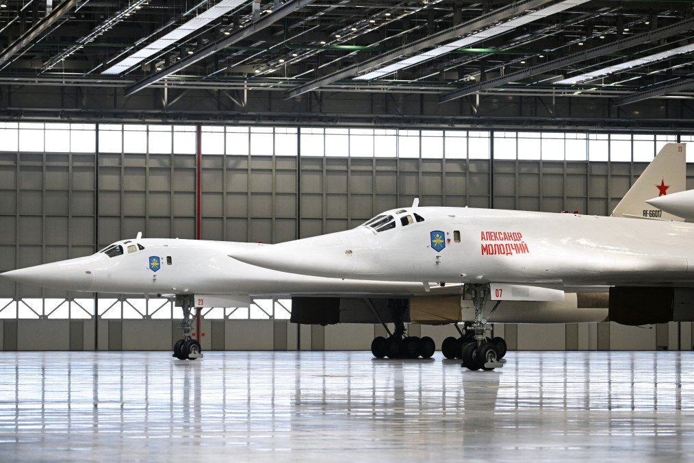 Tupolev Tu-160M strategic bombers at the Gorbunov Kazan Aviation Plant, Kazan, February 21, 2024. (Photo: Getty Images)