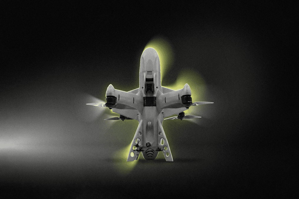 Ukraine’s Skazhenyi interceptor drone in flight. (Source: UNITED24 Media/Oleksandr Manukians)