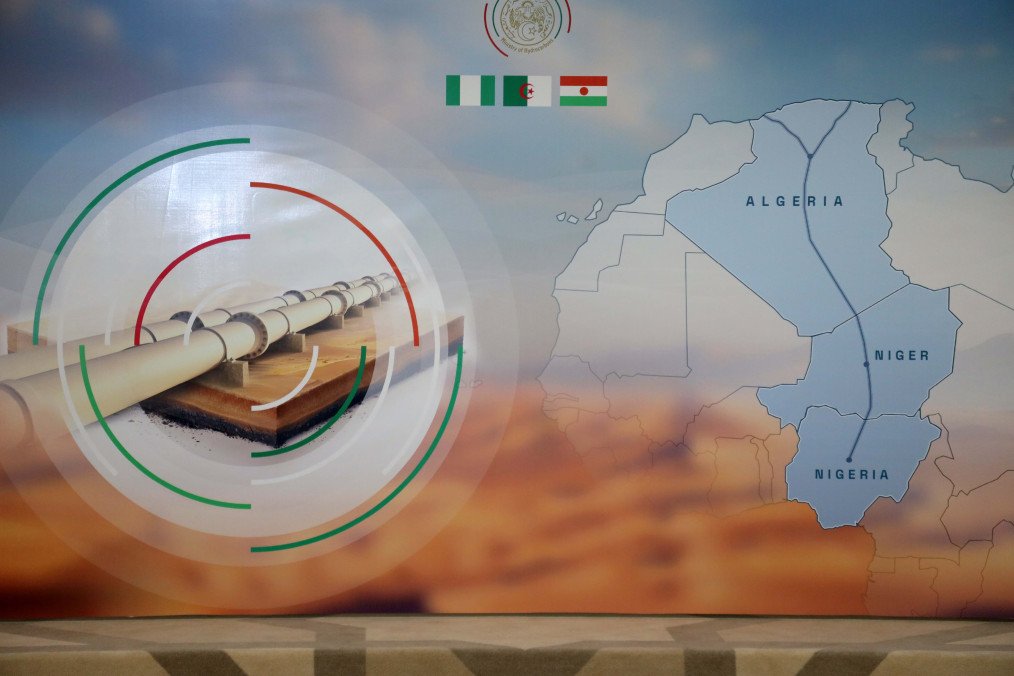 Officials from Algeria, Nigeria, and Niger attend a ministerial meeting on the Trans-Saharan Gas Pipeline project in Algiers, June 3, 2026. (Source: Getty Images)