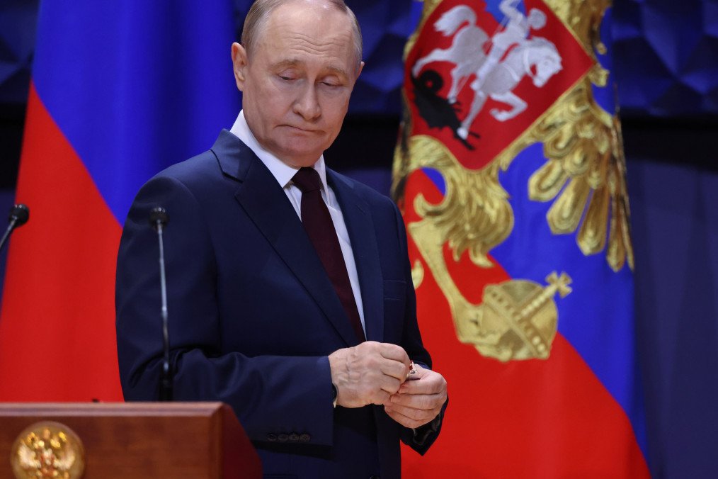 Russian leader Vladimir Putin visits the Sirius Education Center in Sochi ahead of Teacher’s Day, October 3, 2025. (Source: Getty Images)