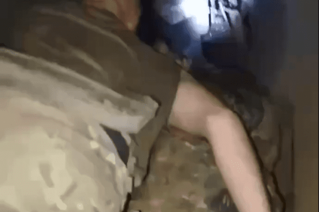 Illustrative image. Russian soldiers reportedly moving inside a non-operational pipeline towards Kupiansk, Autumn 2025. (Photo: open source)