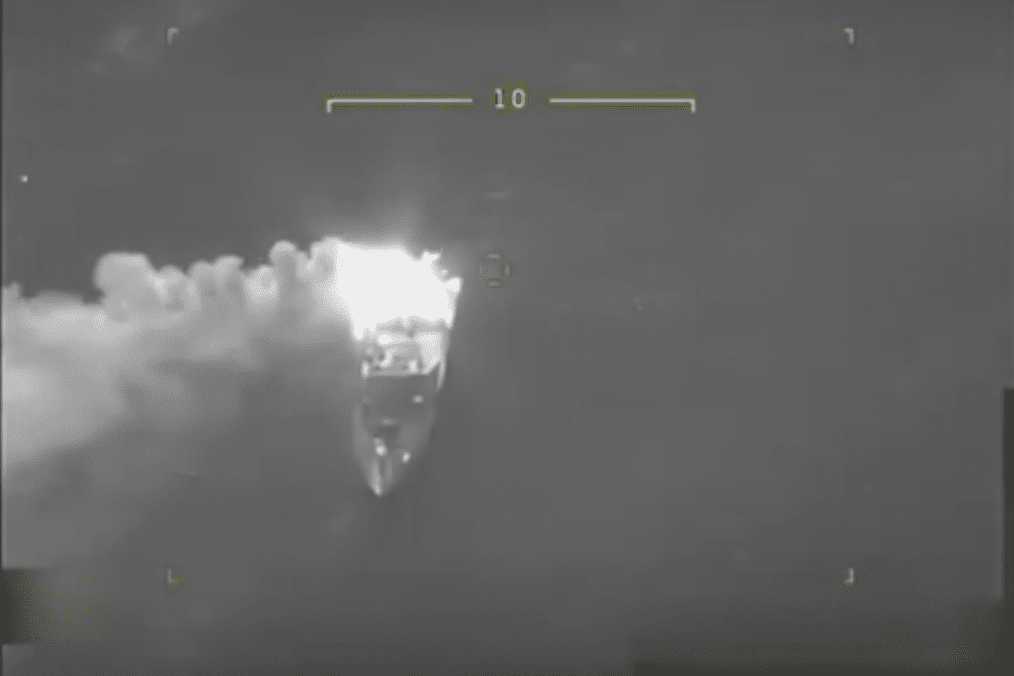 La Armada ucraniana hunde una lancha de desembarco de la Flota rusa del Mar Negro cerca de Kherson, vídeo
