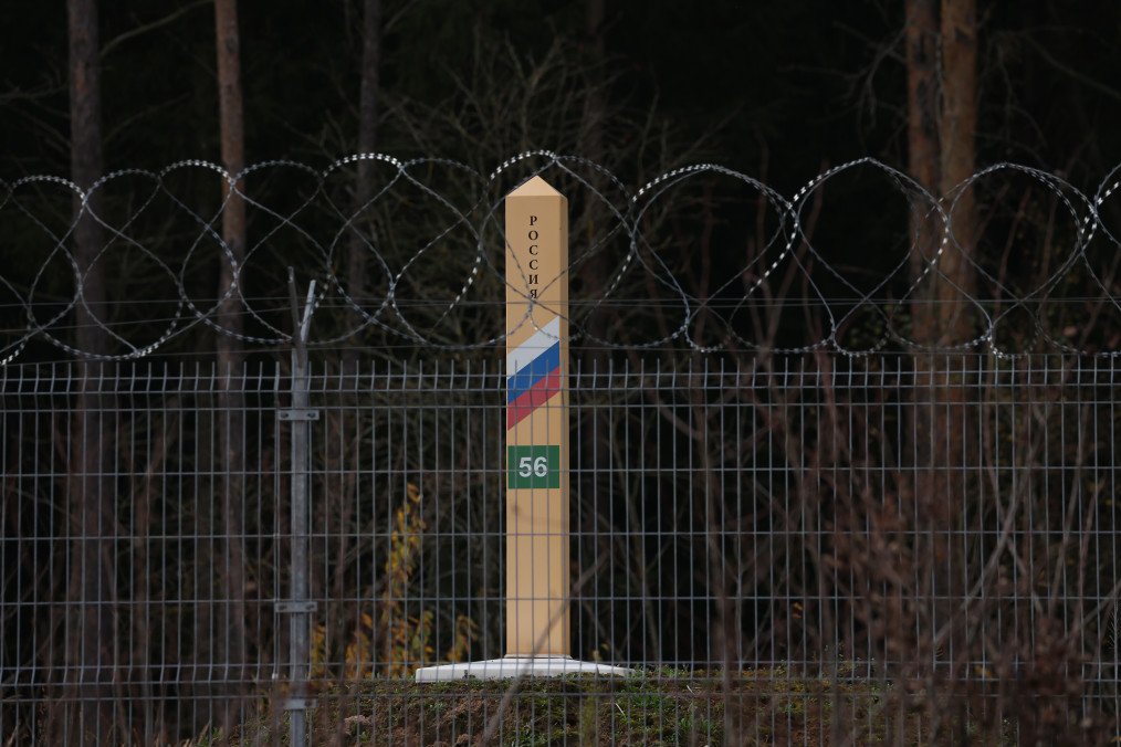 A Russian border marker. (Source: Getty Images)