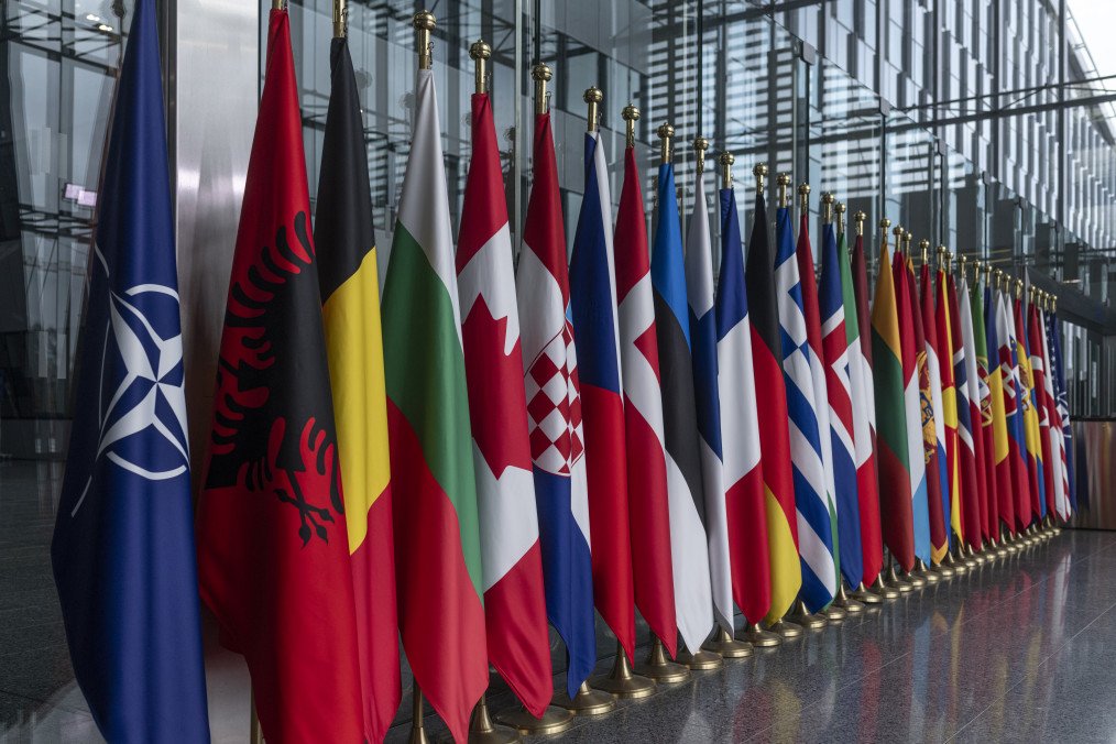 Flags of NATO member states stand outside NATO headquarters on February 12, 2026, in Brussels, Belgium. (Source: Getty Images) Flags of NATO member states stand outside NATO headquarters on February 12, 2026, in Brussels, Belgium. (Source: Getty Images)