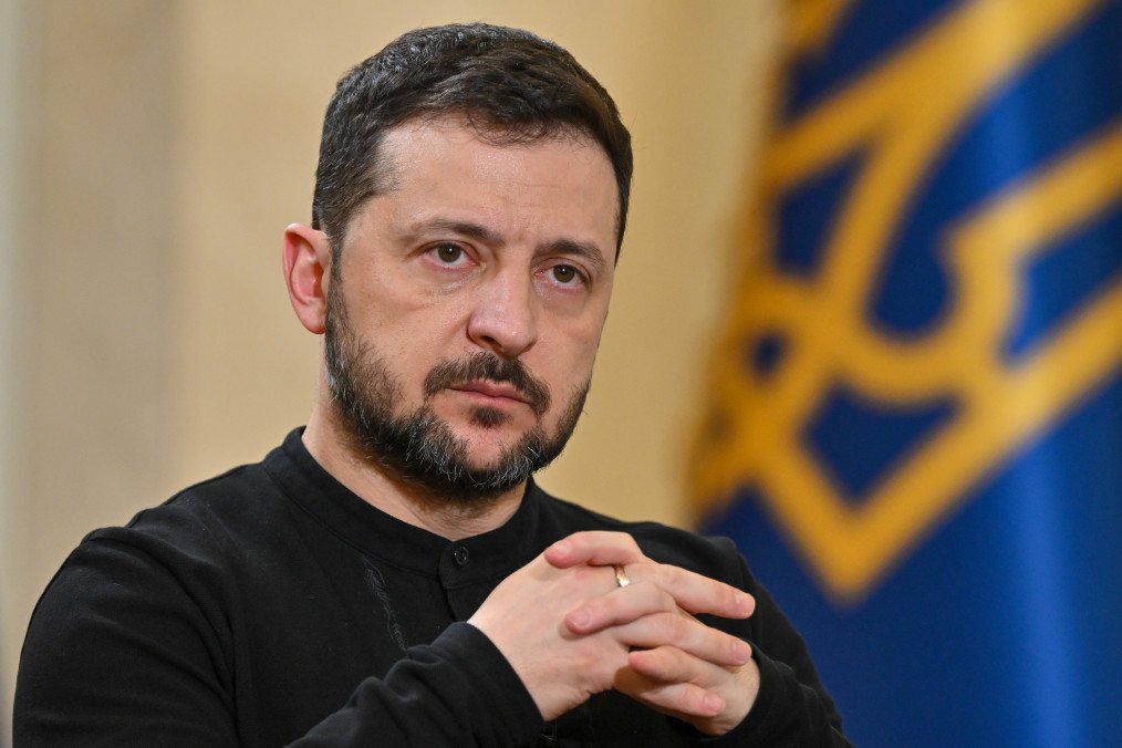 Ukrainian President Volodymyr Zelenskyy gives an interview to Turkish media after his visit to Turkey on 19, 2024, in Ankara, Türkiye. Ukrainian President Volodymyr Zelenskyy gives an interview to Turkish media after his visit to Turkey on 19, 2024, in Ankara, Türkiye.