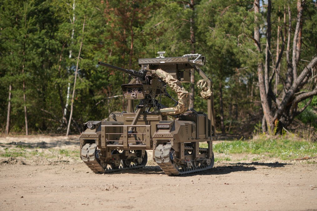 Ukraine’s Droid TW-12.7 unmanned ground vehicle. Ukraine’s Droid TW-12.7 unmanned ground vehicle.