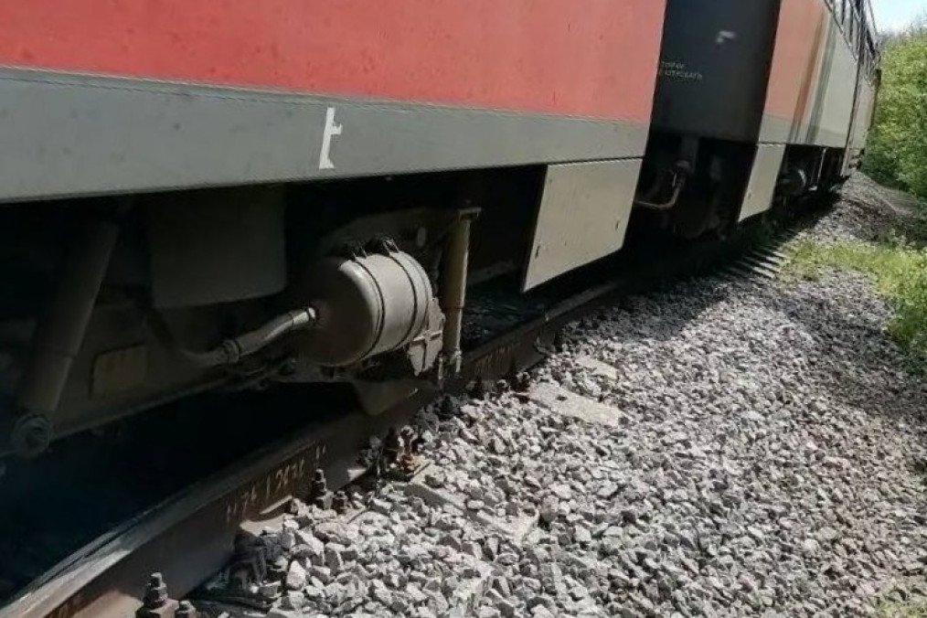 Derailed train in Belgorod region. (Source: Russian media)