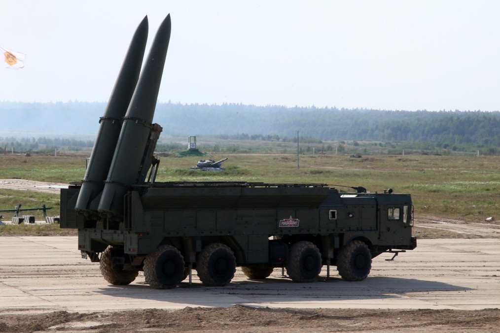 A Russian Iskander-E missile launcher is on display at the International Military Technical Forum 'Army 2022' on August 17, 2022, in Patriot Park, outside of Moscow, Russia. (Source: Getty Images)