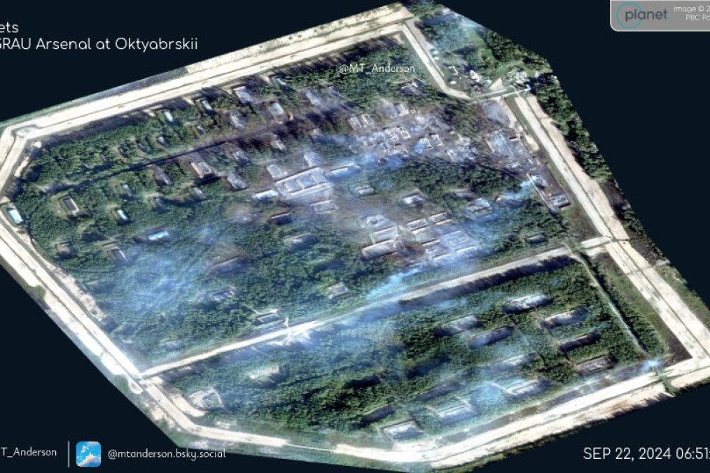 New Satellite Images Reveal Destruction of 58 Buildings at Russian Ammunition Depot in Tver Region