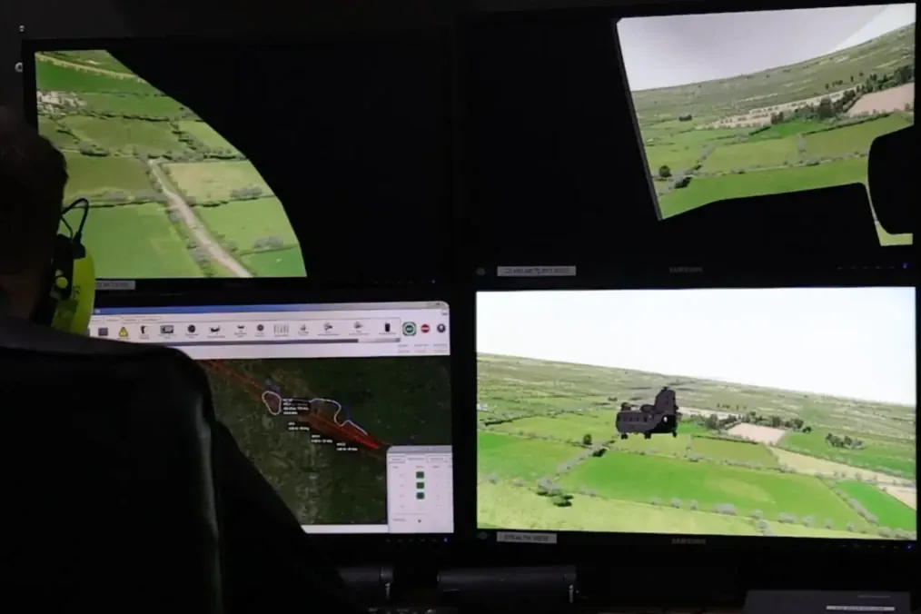 Aviation tactical training by Inzpire Limited on the Chinook simulator. (Source: Іnzpire)