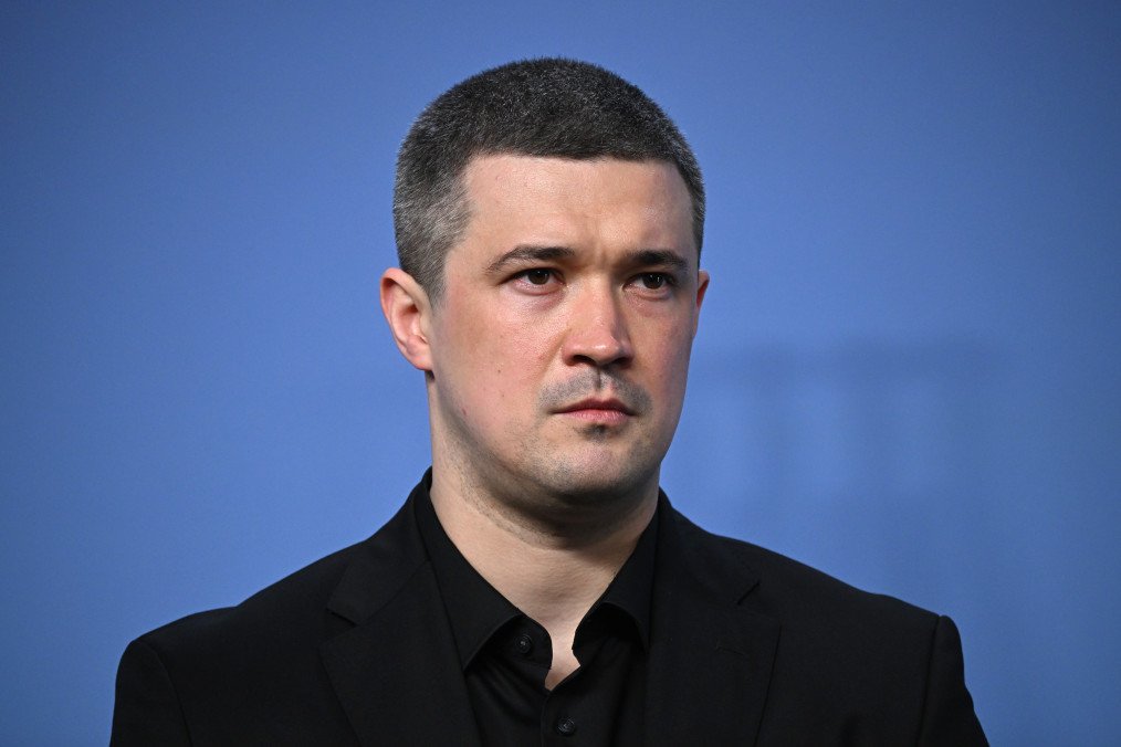 Ukrainian Defense Minister Mykhailo Fedorov gives remarks beside NATO Secretary General Mark Rutte on February 12, 2026 at NATO headquarters in Brussels, Belgium. (Source: Getty Images)