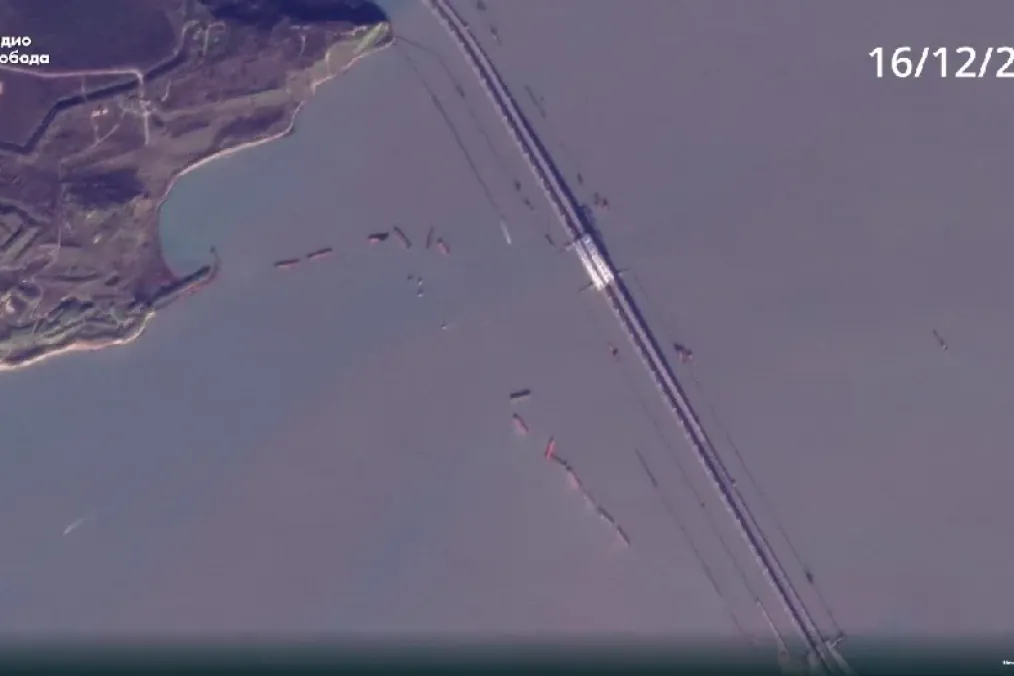 Storms in the Black Sea Damage Russian Defenses Near the Crimean Bridge