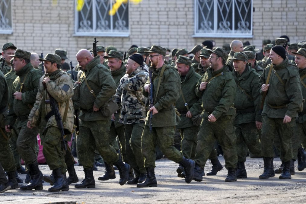 Russian citizens drafted during the partial mobilization are seen being dispatched to combat coordination areas after a military call-up for the Russia-Ukraine war in Moscow, Russia. (Source: Getty Images)