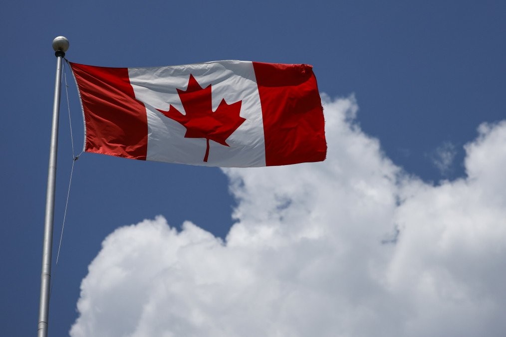 A general view of the Canadian flag  on July 2, 2026, in Toronto, Canada. (Source: Getty Images)