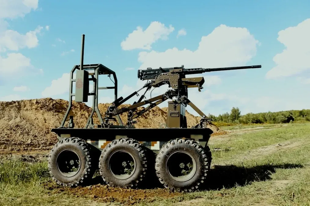 Ukrainian Battle Robot Defies FPV Drone Attacks And Rolls Through Explosions, Video Ukrainian Battle Robot Defies FPV Drone Attacks And Rolls Through Explosions, Video