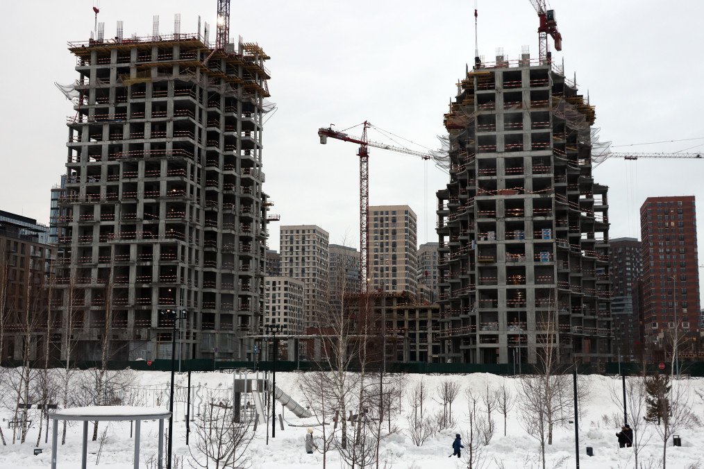 Buildings under construction in the Tushino district in Moscow, Russia. (Source: Getty Images)