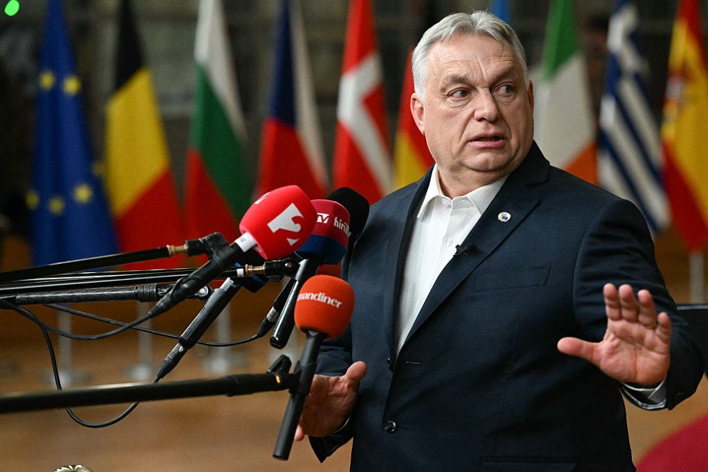 Hungary’s Prime Minister Viktor Orban speaks at a press conference during the EU Summit at the EU headquarters in Brussels, on March 19, 2026. (Source: Getty Images) Hungary’s Prime Minister Viktor Orban speaks at a press conference during the EU Summit at the EU headquarters in Brussels, on March 19, 2026. (Source: Getty Images)
