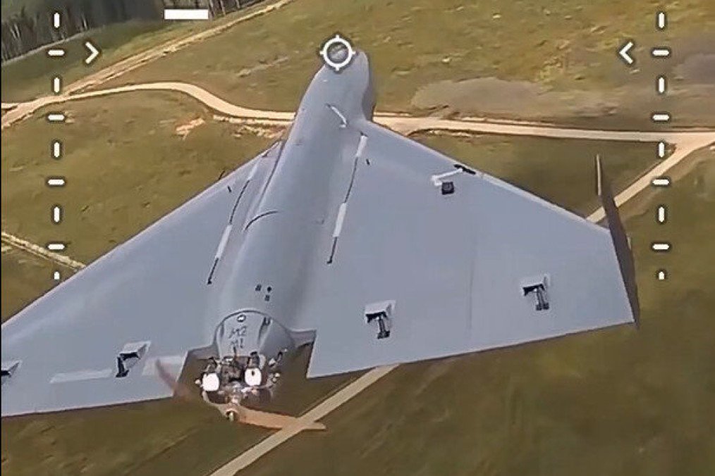 A target drone in the sights of an interceptor during the Baltic Trust 26 exercise. (Source: A still from a video by the Latvian Ministry of Defense)