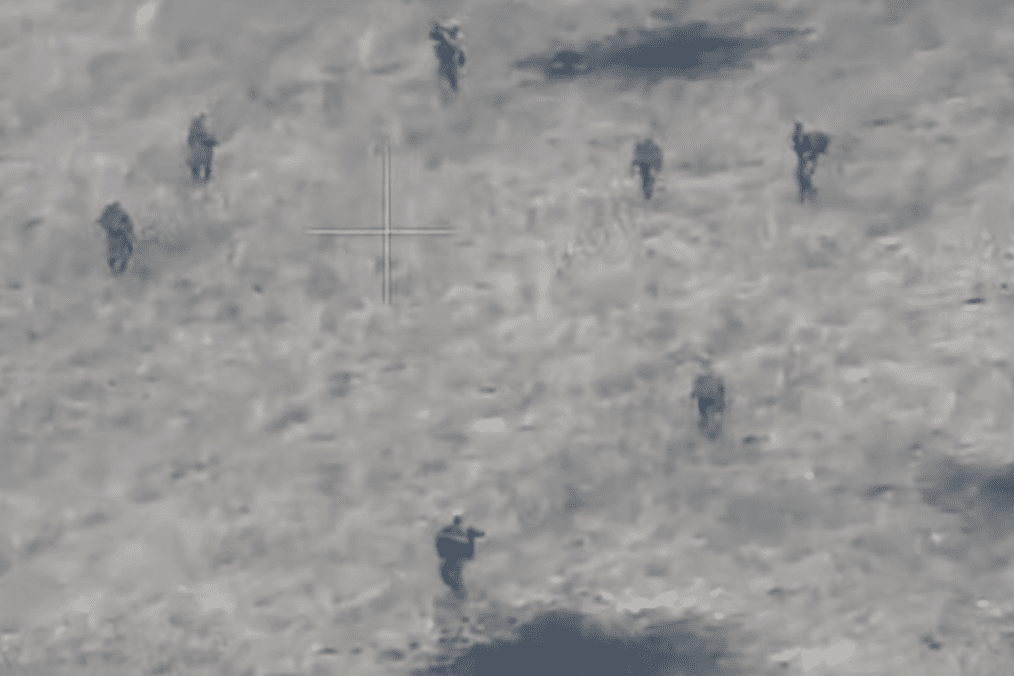 A group of Russian infantry that came through a Druzhba pipeline, April 2026. (Source: Ukraine’s 71st Separate Airmobile Brigade)