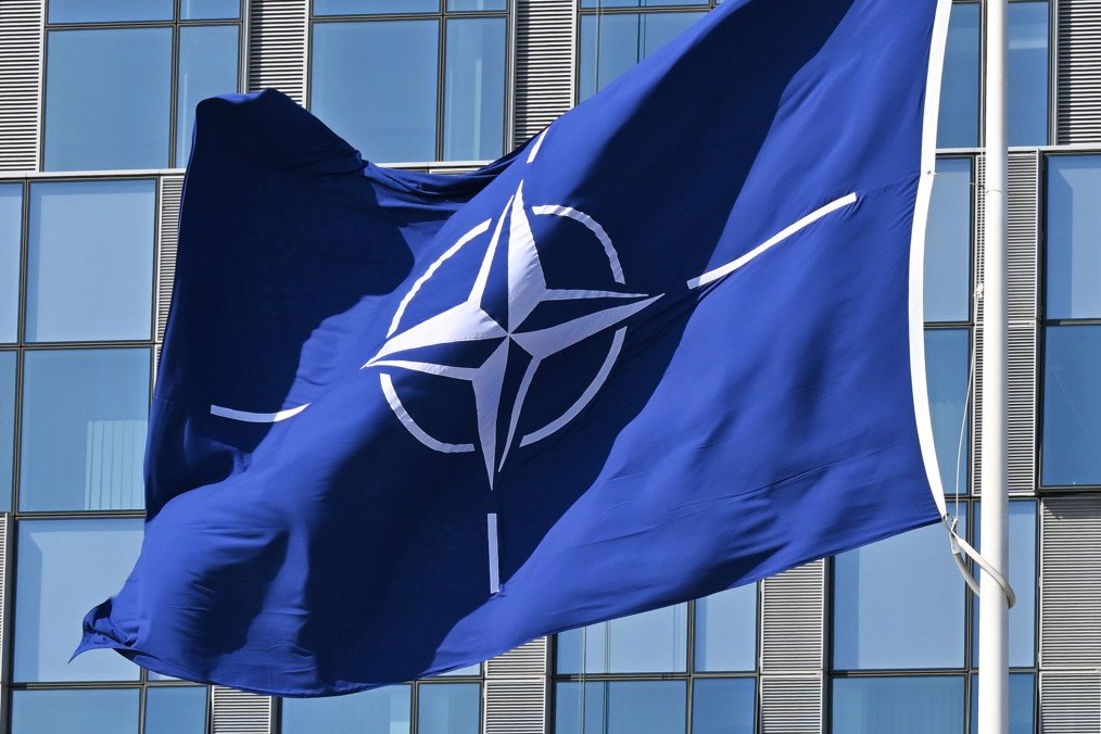 A NATO flag flies in the wind in front of the NATO headquarters in Brussels. (Source: Getty Images) A NATO flag flies in the wind in front of the NATO headquarters in Brussels. (Source: Getty Images)