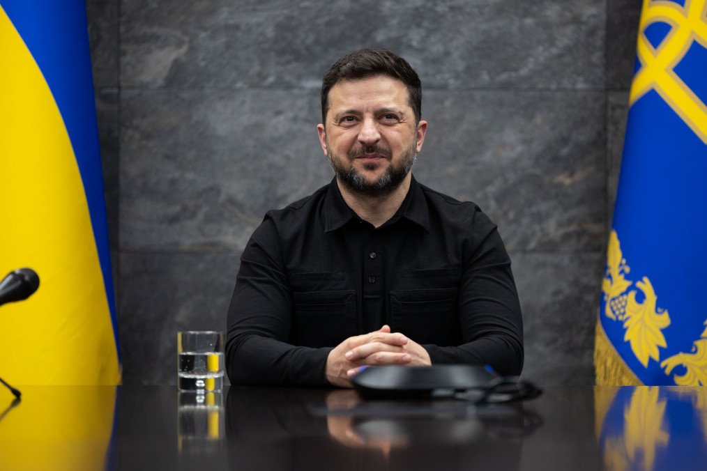 Volodymyr Zelenskyy during an interview. Volodymyr Zelenskyy during an interview.