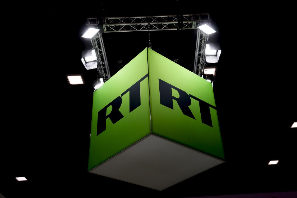 EU Court Confirms Blanket Ban on All RT Russian State Media Content A view of Russia Today stall during St. Petersburg International Economic Forum, also known as Russia's Davos, in St. Petersburg, Russia on June 15, 2022. Illustrative photo. (Source: Getty Images)