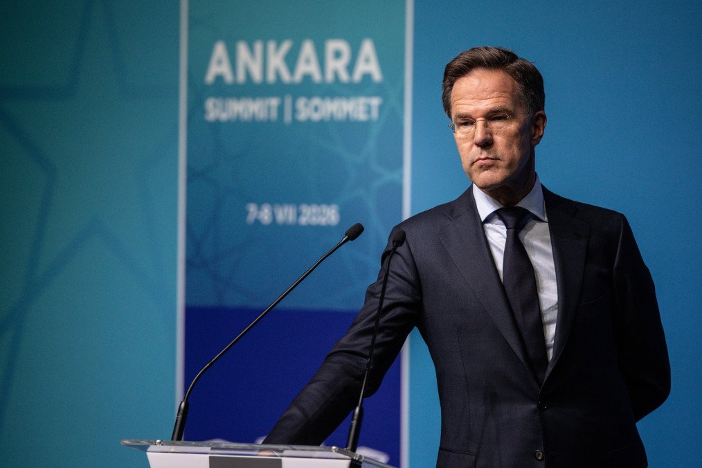 Mark Rutte, Secretary General of NATO, speaks at the pre-summit press conference on July 06, 2026, in Ankara, Türkiye. (Source: Getty Images)