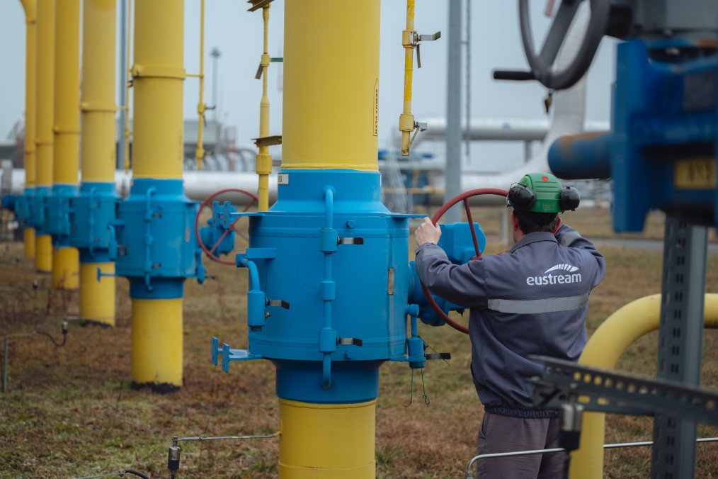 Illustrative image. A worker carries out daily tasks at the Eustream gas facility on February 28, 2025, in Velke Kapusany, Slovakia. (Source: Getty Images)