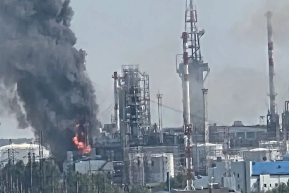 Fire at the Tyumen Oil Refinery following a Ukrainian drone strike in Tyumen, Russia, July 25, 2026. (Source: Exilenova+) Fire at the Tyumen Oil Refinery following a Ukrainian drone strike in Tyumen, Russia, July 25, 2026. (Source: Exilenova+)