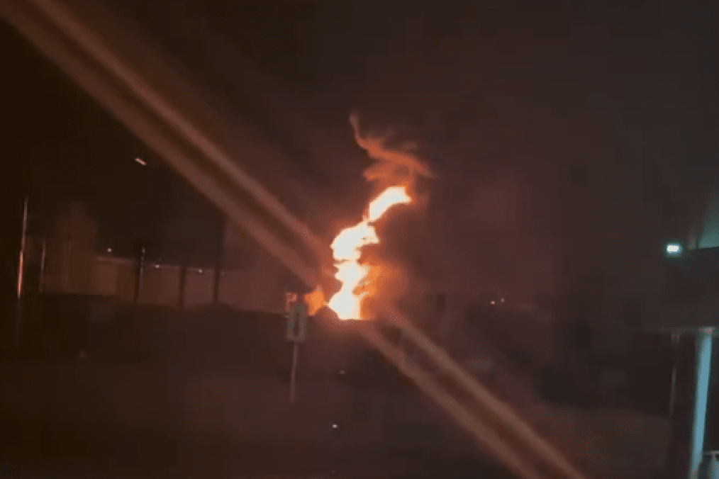 Fire at the fuel-oil terminal at Russia’s Novorossiysk port, September 9, 2026.