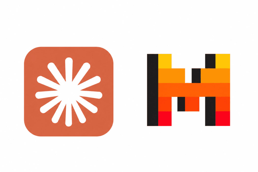Illustration featuring the logos of AI chatbots Claude (left) and Mistral (right). (Illustration: UNITED24 Media)