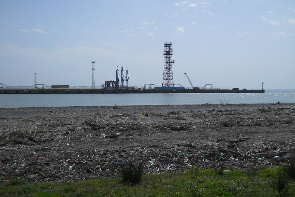 View of the Kulevi oil terminal on the Black Sea coast near Poti, Georgia. (Source: Wikimedia) View of the Kulevi oil terminal on the Black Sea coast near Poti, Georgia. (Source: Wikimedia)